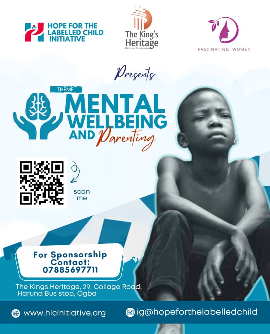 Mental wellbeing and parenting awareness flyer by HLCI